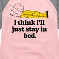thumbnail image 3 of Peanuts - I Think Ill Stay In Bed - Toddler & Youth Girls Raglan Graphic T-Shirt, 3 of 6