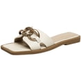 thumbnail image 2 of Abiertas Sandalias Planas Cadena Mujeres Cómodas para El Verano (37) Blanco, 2 of 9