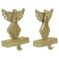 thumbnail image 6 of Northlight Set of 2 Gold Angel Glittered Christmas Stocking Holders 6.5", 6 of 7