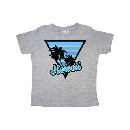 

Inktastic Hawaii with Triangle and Palm Trees in Blue Gift Toddler Boy or Toddler Girl T-Shirt
