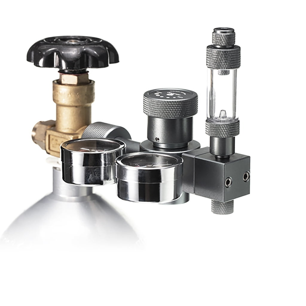 PatungKu Aquariums CO2 Regulator With 2 Stage Pressure Reduction And Automatic Solenoid Valves Control For Plant Healthy Growth