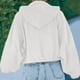 thumbnail image 3 of Female Zip Hooded Sweatshirt Polyester Fiber Pure Color Loose Female Zip Up Hoodie for Working for School ANGGREK Otros, 3 of 6