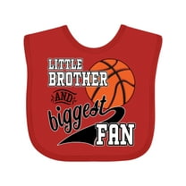 Inktastic Little Brother and Biggest Fan Basketball Player Boys Baby Bib