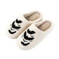 thumbnail image 3 of Halloween Plush Slippers Women's Halloween Embroidered Plush Slippers Closed-Toe Soft Sole Indoor House Shoes Warm Winter Bedroom Slippers, 3 of 8