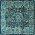 thumbnail image 1 of Ahgly Company Indoor Square Persian Light Blue Traditional Area Rugs, 3' Square, 1 of 4