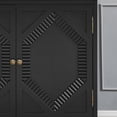 thumbnail image 6 of Jopath 33.6" Retro Wooden Sideboard Buffet Cabinet with Storage, Symmetrical Geometric Accent Display Cabinets for Kitchen Dining Living Room Entryway Hallway Black, 6 of 9