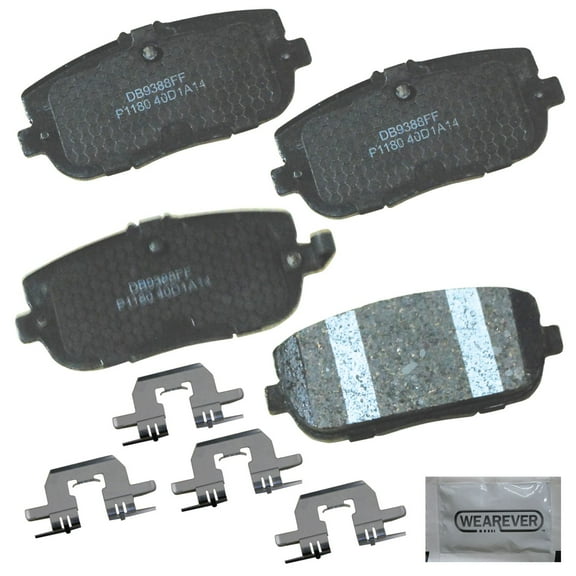 Carquest Professional Platinum Ceramic Brake Pads - Rear (4-Pad Set)