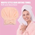 thumbnail image 3 of 2Pcs Coral Fleece Hair Drying Towel Dry Cap Quick Drying for After Bath Drying Hair Pink and Green, 3 of 7