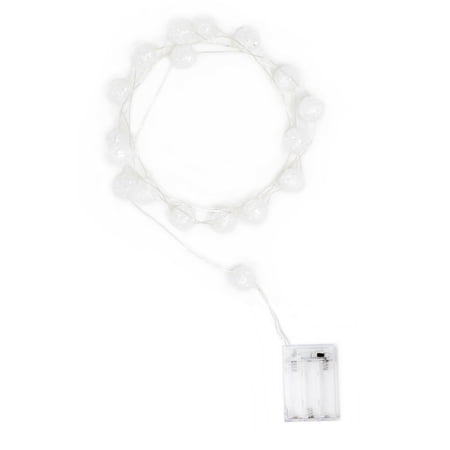 Perfect Holiday 18 LED Cracked Balls Battery Operated Lights - White for Room Décor  Holidays  Christmas  Weddings price history on PriceWatchPro