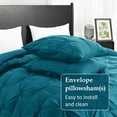 King Size Comforter Set with 2 Pillow Shams 3Piece Teal King
