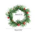 6PCS Christmas Berry Candle Rings Artificial Berries Tea Light Ring