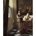 thumbnail image 3 of Vermeer, Johannes 20x24 Black Modern Framed Museum Art Print Titled - The Letter, 3 of 5