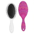 thumbnail image 2 of Fantasy Floral Hair Brush - Anti-Frizz Detangler with Round-Tip Bristles, Lightweight & Durable, Vibrant Geometric Pattern for Daily Styling, 2 of 6