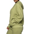 thumbnail image 4 of DYMADE Women Waffled Young Style Hooded Long Sleeved Top And Trousers Two-piece Suit, 4 of 4
