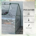 Outsunny 6' x 3' Galvanized Raised Garden Bed with Mini PVC Greenhouse