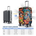 thumbnail image 4 of Kdxio Psychedelic Faces Colorful Pattern Luggage Cover for Travel,Elastic and Durable,Fits 18-32 Inch,Anti-Scratch Suitcase Protector-No luggage included, 4 of 5