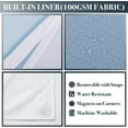 thumbnail image 3 of Zrodlmo Fabric Shower Curtain with Hook Liner, Waffle Waterproof and Mildew Resistant Hotel Grade Bathroom Curtain, 72" x 72", Light Blue, 3 of 7