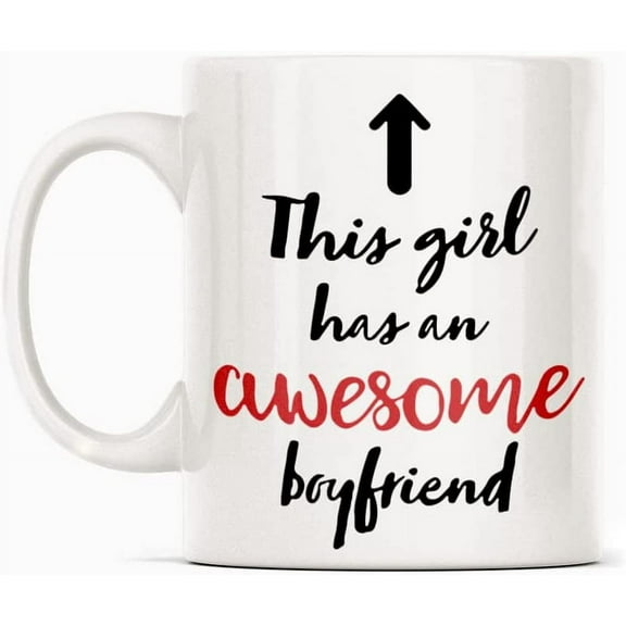 Awesome Boyfriend Relationship Joke Mug Gift, White Funny Sarcasm Coffee Cup Novelty