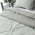 thumbnail image 4 of Kasentex Quilted Comforter Set Ruffled Edge Microfiber Soft Warm Bedding with Shams, Twin Size, Gray, 4 of 5