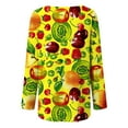thumbnail image 3 of CLOOCL Shirts for Women Plus Size Clothing Fruits Graphic Printing Long Sleeves Tops, 3 of 6