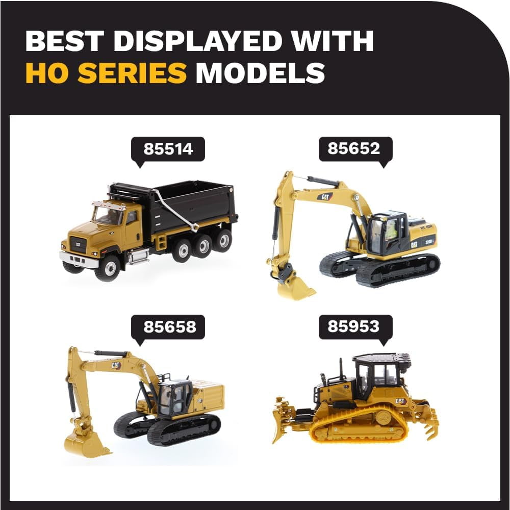 Diecast Masters Caterpillar Progress Rail HO Scale Train Set, HO Series Cat Trucks & Construction Equipment | 1:87 Scale Model Diecast Collectible | Diecast Masters Model 87001