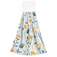 thumbnail image 7 of Haosy 2 Pack Kitchen Wash Cloths with Hanging Loops Absorbent Absorbent Quick Drying Hand Towels, Scattered Dandilion Floral, 7 of 7