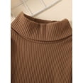 thumbnail image 4 of Bagilaanoe 2PCS Toddler Baby Girls Skirt Set Ribbed Long Sleeve Turtleneck Pullover Tops + Plaid Skirt 12M 18M 24M 3T 4T 5T 6T Kids Fall Casual Outfits, 4 of 9