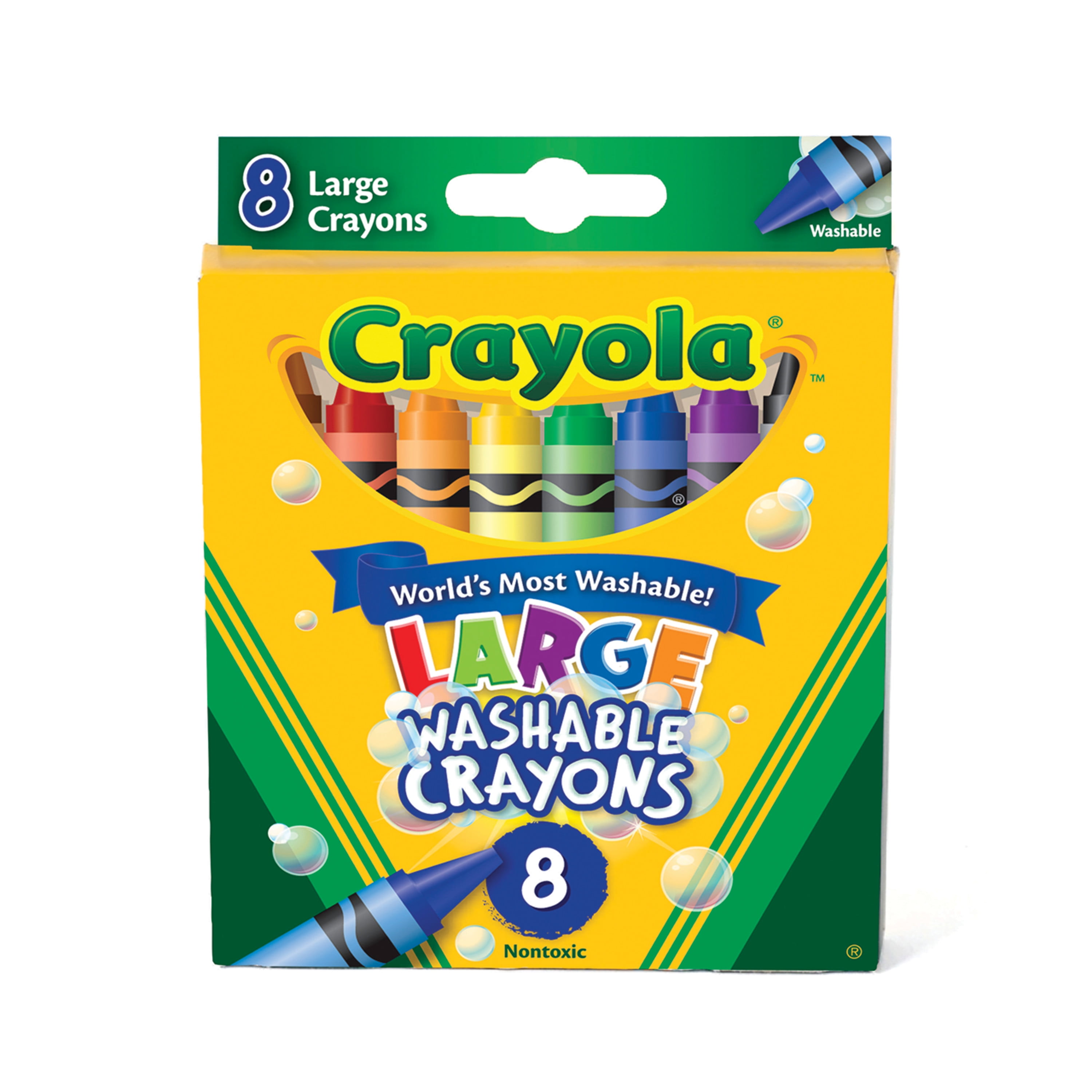 Crayola Washable Large Crayons, 8Color Set