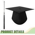 thumbnail image 4 of HSHDLDF Ensemble de 4 Toges et Chapeaux de Graduation Mat pour Lycée, 4 of 7