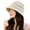 Beige, variant on LShunze Womens Sun Hat Handmade Straw Bucket UV Protection Wide Brim Packable Travel Summer Cap for Beach UPF 50+
