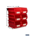 thumbnail image 2 of Triton Products® LocBin 8-Piece Wall Storage Unit with 14-3/4"L x 8-1/4"W x 7"H Interlocking Poly Bins, 6ct, Wall Mount Rails 8-3/4"L with Hardware, 2pk Organizers, 2 of 7
