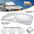 thumbnail image 6 of Kabnic Car Windshield Sun Shade, Heat Shield and UV Blocked, Double-Ring Sunshade for Car Windshield, Universal Most Cars and SUV, 6 of 8