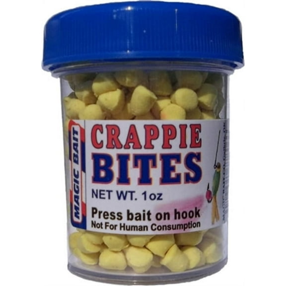 Magic Bait Crappie Bites Fishing Bait 1oz - Yellow