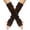 Coffee, variant on Solid Color Knitted Fingerless with Thumb Hole Unisex Warm Accessory for Daily Use