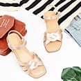thumbnail image 4 of Ataiwee Women's Flat Slide Sandals - Casual Comfortable Criss Cross Squsre Toe Flat Summer Sandals., 4 of 6