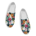 thumbnail image 2 of Chririnla Cute Cat Mules Shoes for Women Ladies Colorful Hibiscus Flower Loafers Slip On Walking Sneaker Pet Kitten Sneaker Comfortable Breathable Beach Sandals Garden Clogs, 2 of 7