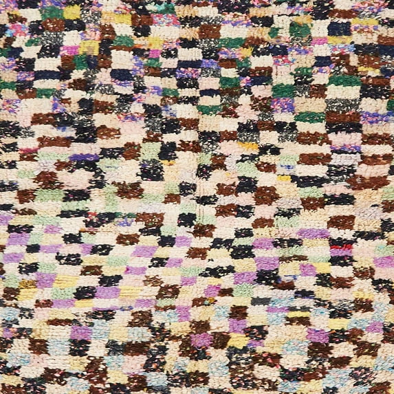 Ahgly Company Machine Washable Indoor Square Abstract Velvet Maroon Purple Area Rugs, 6' Square