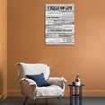 thumbnail image 2 of VELVET Inspirational Wall Art Motivational Quotes 7 Rules of Life Canvas Prints Wooden Board Canvas Painting Grey Quotes Canvas Picture for Bathroom Bedroom Home Office Wall Decor 16x24inch Framed, 2 of 5