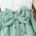 thumbnail image 6 of Tfken Child Girls Comfy Outfit Sets Soft Daily 3 Piece Floral Print Girls Romper With Pants Set Headband Fashion Children Trendy Outfit Size 6-9 Months, 6 of 7