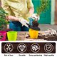thumbnail image 3 of Mango de plástico para jardinería, juego de herramientas para cultivo de verduras, pala, rastrillo de hierro, herramientas de cultivo, pala de jardinería, 4 Uds. ER, 3 of 5