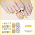 22tips/Sheet Toe Nail Stickers Glittering Toenails Manicure Art Decals
