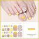 thumbnail image 4 of Pegatinas de uñas para dedos de los pies, calcomanías artísticas de manicura, cubierta completa, adhesivo extraíble, decoración de parches de uñas DIY, 22 puntas por hoja, 4 of 7