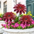 thumbnail image 4 of Beforeyayn Metal Flower Garden Stake, Rust resistant metal flower stake for yard, great for patio decor, lawn accents, and outdoor art sculpture., 4 of 6