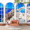 thumbnail image 2 of Idea4wall 6pcs Vies from French Window Peel and Stick Wallpaper Removable Wall Murals Large Wall Stickers for Home Decoration, 100"x24", 2 of 5