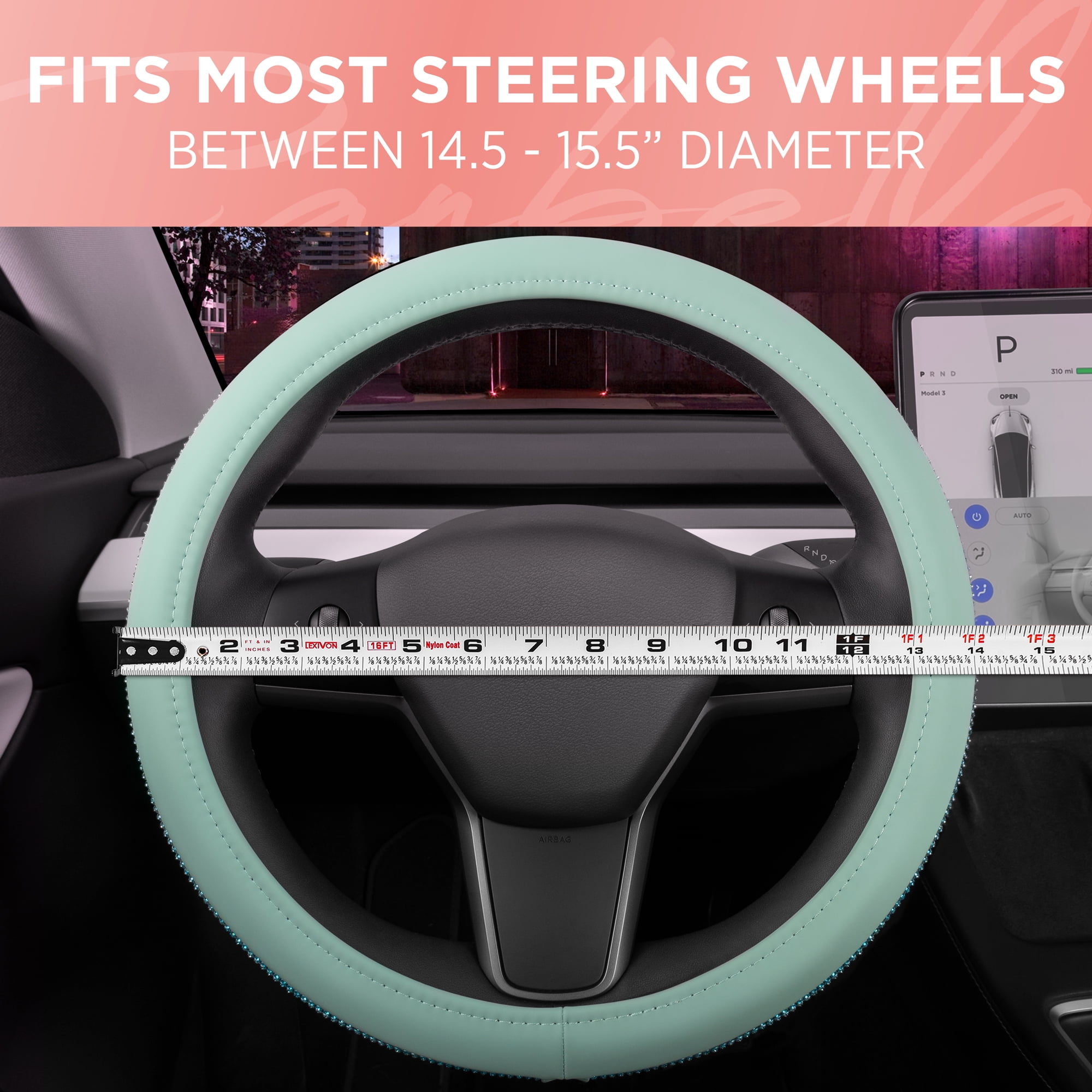 Mint green sale steering wheel cover