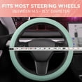 thumbnail image 7 of Carbella Mint Green Diamond Bling Steering Wheel Cover for Women, Standard 15 Inch Size Fits Cars Trucks SUV, 7 of 7