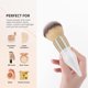 thumbnail image 1 of El cepillo de belleza farfi es uniforme y fácil de limpiar, el tubo corto blanco es respetuoso con el medio ambiente y cómodo, la herramienta de maquillaje, el polvo de calabaza de madera, se cep, 1 of 5