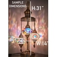 thumbnail image 3 of DEMMEX 3 Big Globes XL Magnificent Handmade Turkish Moroccan Mosaic Tiffany Style Table Desk Bedside Lamp Lampshade Exotic Night Accent Light for North American Use, 31" Height (Amber-Brown), 3 of 5