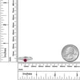 thumbnail image 6 of Gem Stone King 925 Silver and 10K Yellow Gold Red Created Ruby and Lab Grown Diamond Engagement Ring for Women | 0.43 Cttw | Round 3.5MM | Gemstone July Birthstone | Size 8, 6 of 6