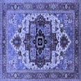 thumbnail image 1 of Ahgly Company Indoor Square Oriental Blue Industrial Area Rugs, 6' Square, 1 of 4